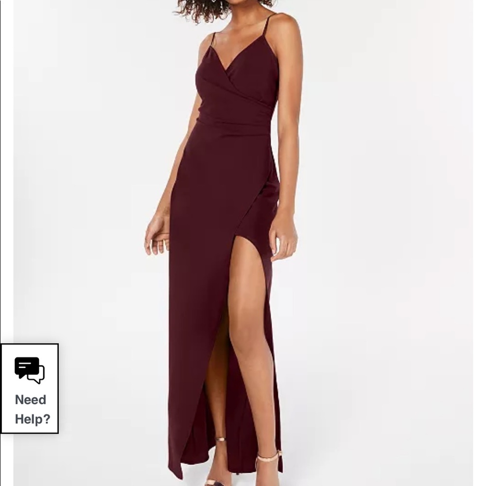 Burgundy dress!